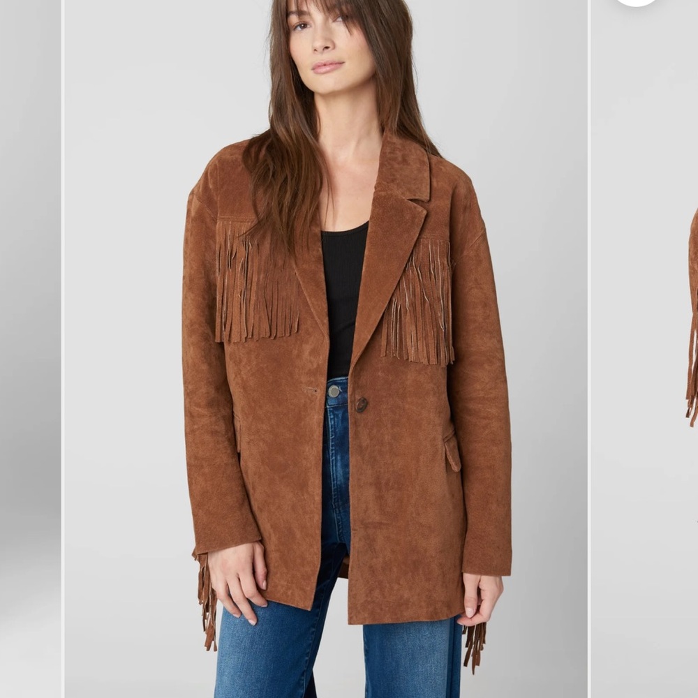 Blank NYC Brown Suede Fringe Blazer. Sold Out.